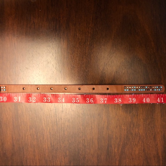 Camel Studded Skinny Belt - Picture 4 of 4